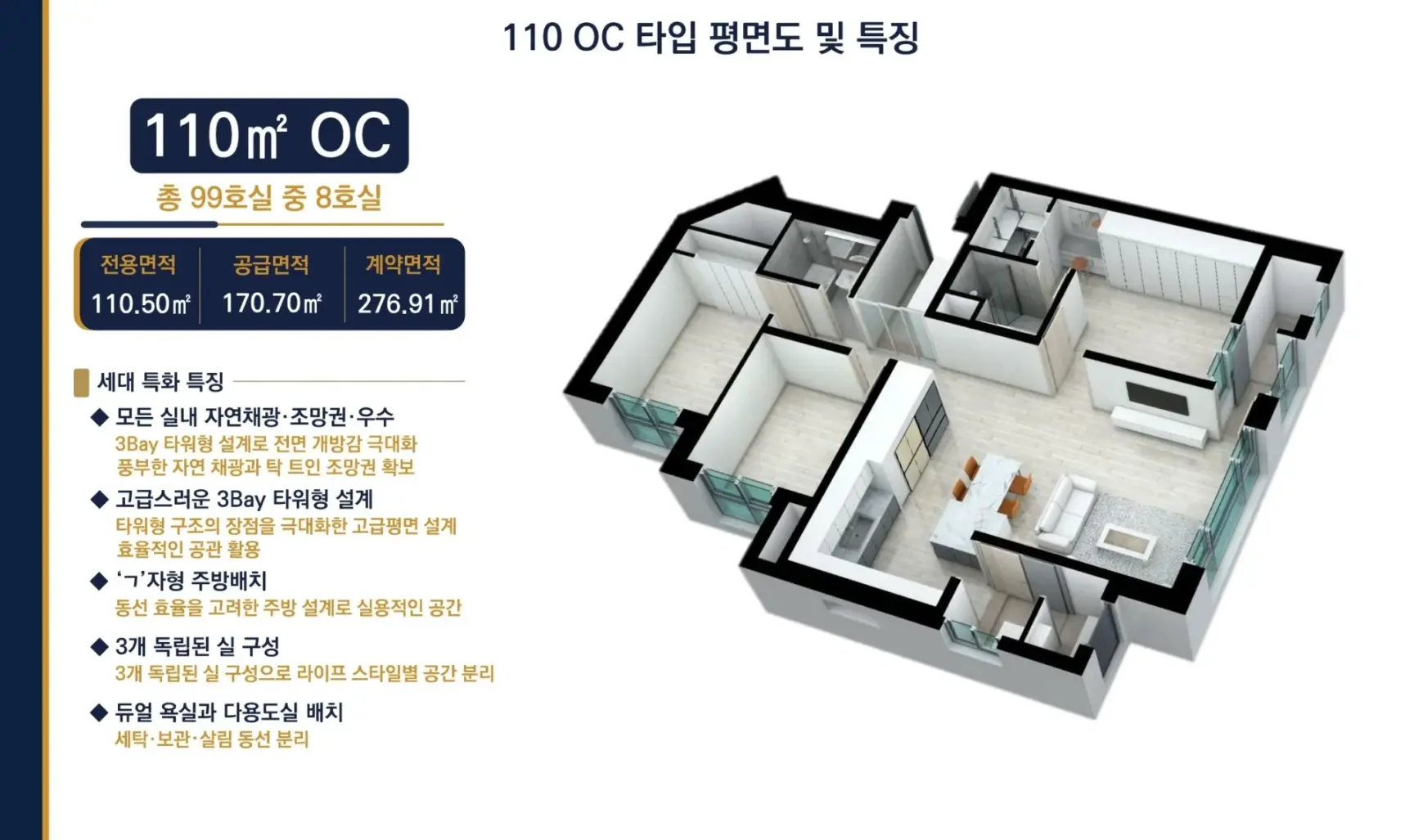 오피스텔 110㎡ OC타입 평면도